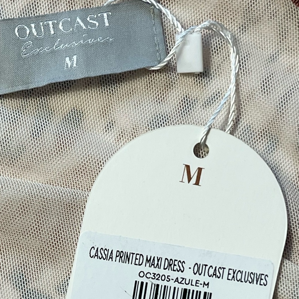Outcast CASSIA PRINTED MAXI DRESS AZULE. M - Picture 11 of 14